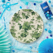 Twisting Ivy Leaves Pattern ペーパープレート (パーティー)