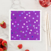 Twisty Polka Dot Spiral Purple Paper Party Napkins (インサイチュ)