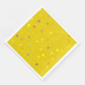 Twisty Polka Dot Spiral Yellow Paper Party Napkins (コーナー)