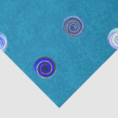 Twisty Polka Dot Spirals Blue Tissue Paper 薄葉紙 (詳細)