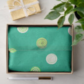 Twisty Polka Dot Spirals Green Tissue Paper 薄葉紙 (ギフト)