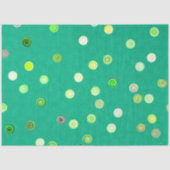 Twisty Polka Dot Spirals Green Tissue Paper 薄葉紙 (正面)