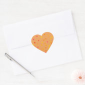 Twisty Polka Dot Spirals Orange Heart Stickers ハートシール (封筒)