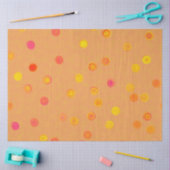 Twisty Polka Dot Spirals Orange Tissue Paper 薄葉紙 (クラフト)