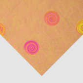 Twisty Polka Dot Spirals Orange Tissue Paper 薄葉紙 (詳細)