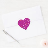 Twisty Polka Dot Spirals Pink Heart Stickers ハートシール (封筒)