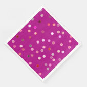 Twisty Polka Dot Spirals Pink Paper Party Napkins (コーナー)