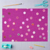 Twisty Polka Dot Spirals Pink Tissue Paper 薄葉紙 (クラフト)