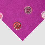 Twisty Polka Dot Spirals Pink Tissue Paper 薄葉紙 (詳細)