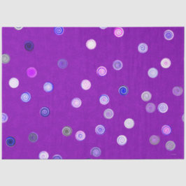 Twisty Polka Dot Spirals Purple Tissue Paper 薄葉紙
