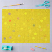 Twisty Polka Dot Spirals Yellow Tissue Paper 薄葉紙 (クラフト)