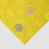 Twisty Polka Dot Spirals Yellow Tissue Paper 薄葉紙 (詳細)