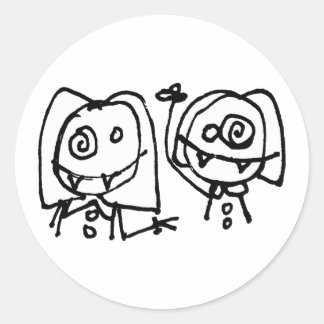 Twitarded Girlsステッカー ラウンドシール