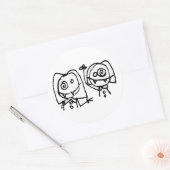 Twitarded Girlsステッカー ラウンドシール (封筒)