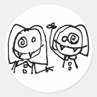 Twitarded Just Heads Smステッカー ラウンドシール