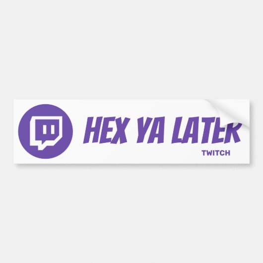 Twitchタグ バンパーステッカー (正面)