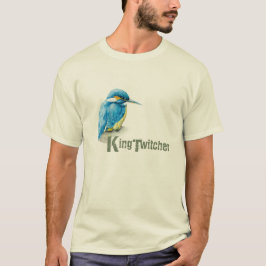 Twitcher Birdwatcherカワセミ王メンズTシャツ Tシャツ