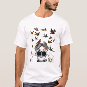 twitchersのためのヴィンテージの野鳥観察のギフト、 tシャツ