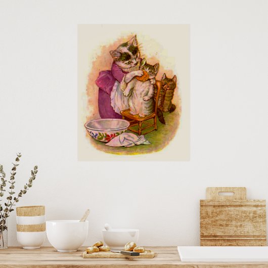 Twitchit夫人とMoppet （23サイズ） ポスター (キッチン)