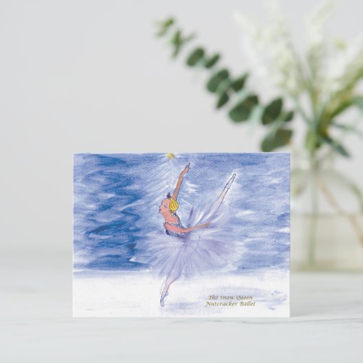 Twitt Snow Queen-Nutcracker Ballet by Marie L ポストカード (スタンド正面)