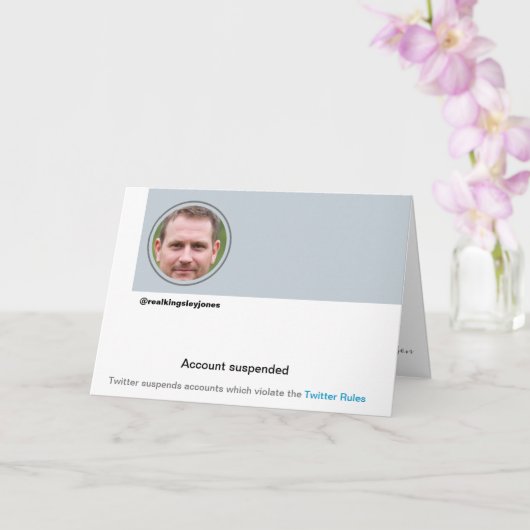 Twitterおもしろい禁止ユーモアのジョーク誕生日カード カード (蘭)