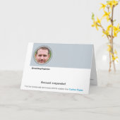 Twitterおもしろい禁止ユーモアのジョーク誕生日カード カード (黄色い花)