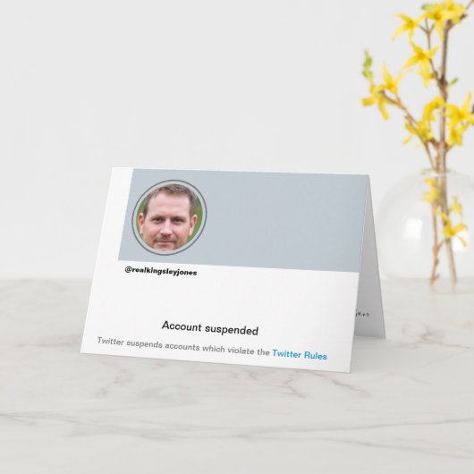 Twitterおもしろい禁止ユーモアのジョーク誕生日カード カード (黄色い花)