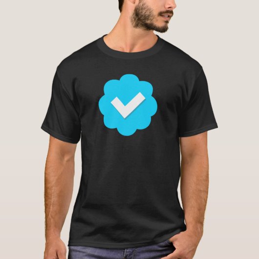 Twitterによって確認されるバッジ Tシャツ (正面)