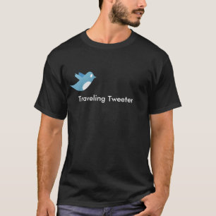 Twitterのおもしろいの走行のTwitter Tシャツ