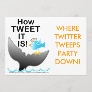 Twitterのパーティの招待状-なんてツイートしてるの! 招待状