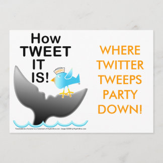Twitterのパーティの招待状-なんてツイートしてるの! 招待状