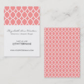 Twitterの名刺のピンクのモトッコ人のタイル 名刺 (正面/裏面)