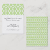 Twitterの名刺の緑茶のモトッコ人のタイル 名刺 (正面/裏面)