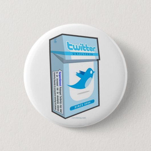 twitterの常習者 缶バッジ (正面)