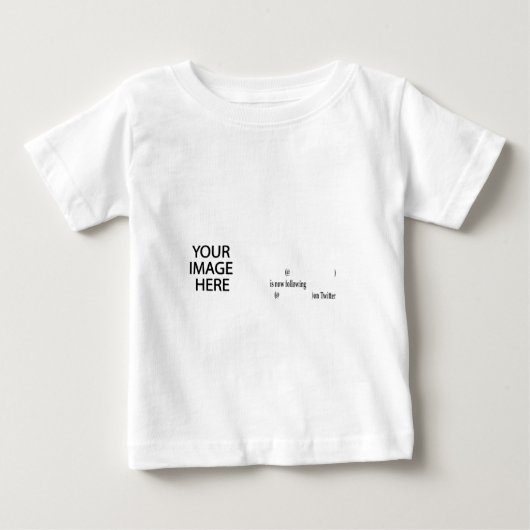 Twitterの後を追例イメージの追加と文字 ベビーTシャツ (正面)