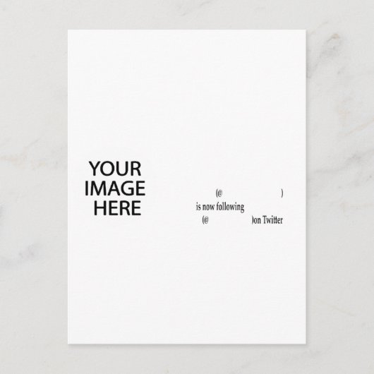 Twitterの後を追例イメージの追加と文字 ポストカード (正面)
