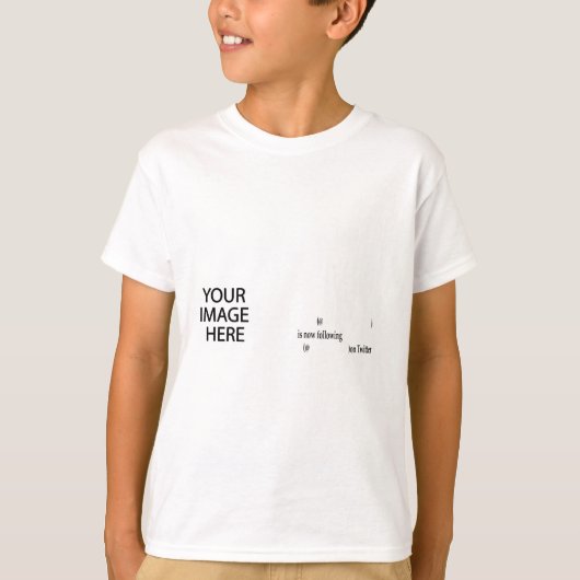 Twitterの後を追例イメージの追加と文字 Tシャツ (正面)