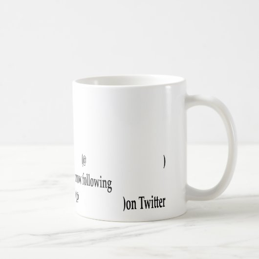 Twitterの後を追Add文字の例 コーヒーマグカップ (右)