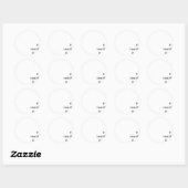 Twitterの後を追Add文字の例 ラウンドシール (シート)