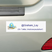 Twitterの私を後を追って下さい バンパーステッカー (車上)