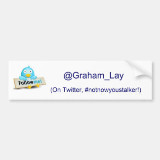 Twitterの私を後を追って下さい バンパーステッカー