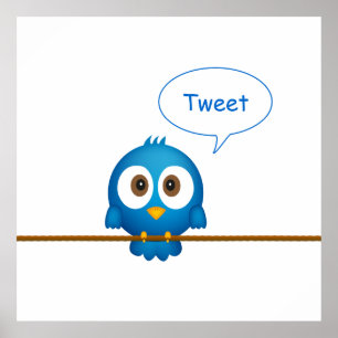 Twitterの鳥ポスター ポスター