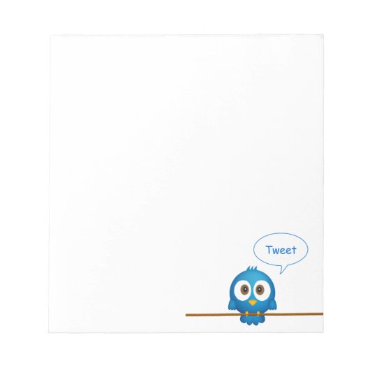 Twitterの鳥メモ帳 ノートパッド (正面)