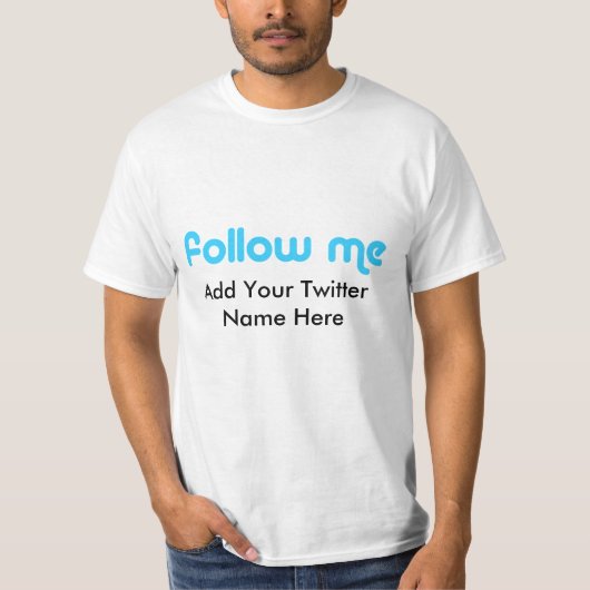 TwitterのTシャツはワイシャツに/あなたの名前を加えます Tシャツ (正面)