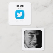 TwitterアイコンロゴエディターPROFILEプロモーション スクエア名刺 (正面/裏面)
