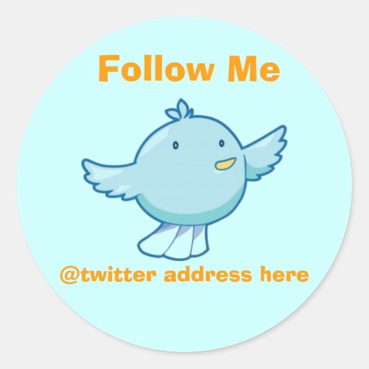 Twitterカスタマイズシステッカー ラウンドシール (正面)