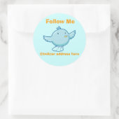 Twitterカスタマイズシステッカー ラウンドシール (バッグ)