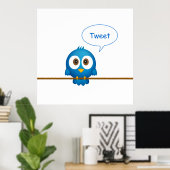 Twitterバードポスター ポスター (ホームオフィス)