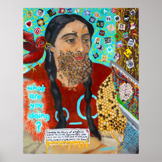 Twitterビーヒゲプリント ポスター (正面)