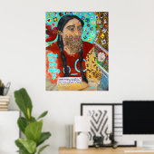 Twitterビーヒゲプリント ポスター (ホームオフィス)